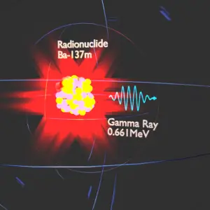 Barium-137m is a product of a common fission product - Caesium - 137. The main gamma ray of Barium-137m is 661keV photon.