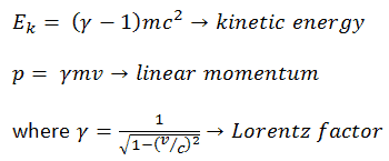 relativistic kinetic energy - formula
