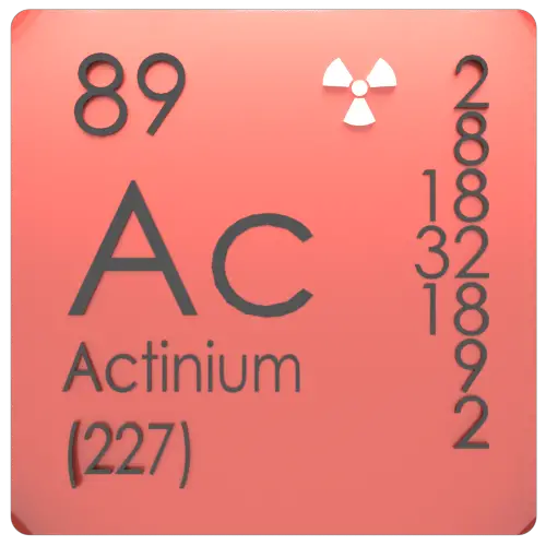 Tableau périodique de l'actinium