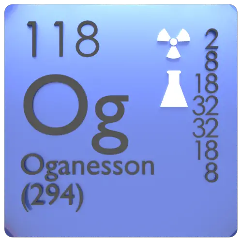 tabela periódica de Oganesson