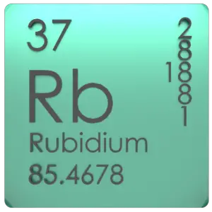 Rubidium dans le tableau périodique