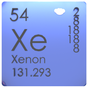 Xenon en la tabla periódica