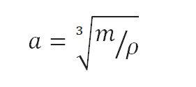 densidade do material - equação